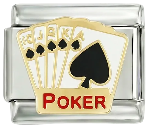 Charms Official Card Games Poker charm for personalized bracelets