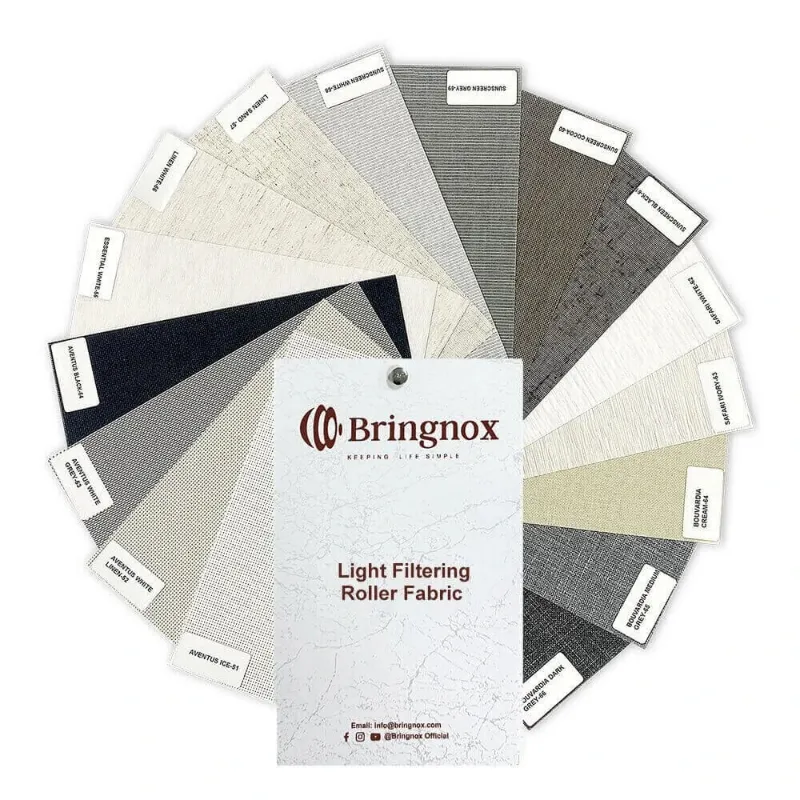 Bringnox Motorized Blinds Light Filtering Fabric Swatch sample