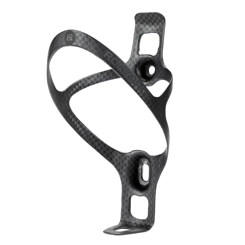 RockBros US Carbon Fiber Bike Water Bottle Cage mounted on bicycle frame