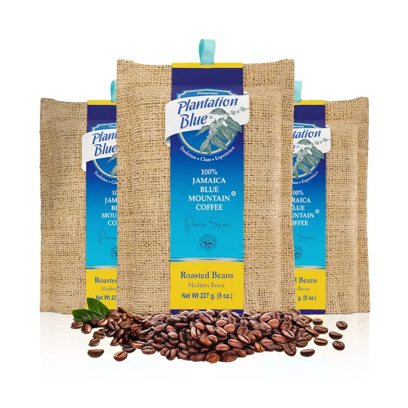 Plantation Blue Coffee Plantation Blue 100% Jamaica Blue Mountain Coffee Whole Beans Bundle three 8oz packs
