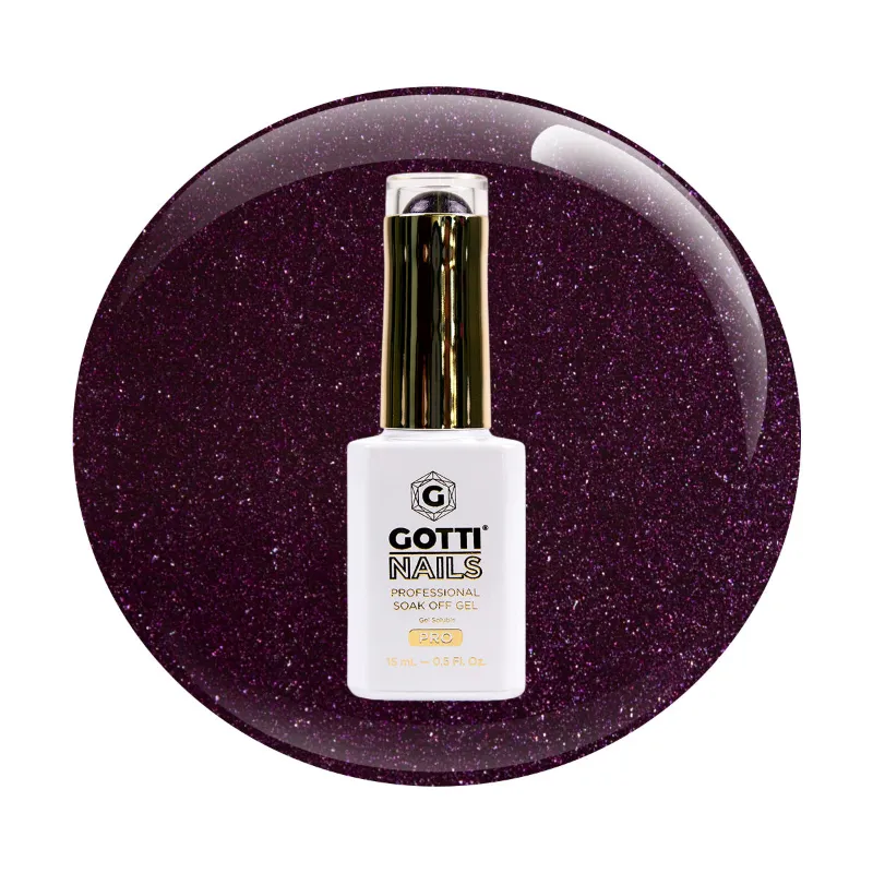Gotti Nails #31G Gel Color Sparkle with Care bottle showing luscious grape-violet gel with fine glitter