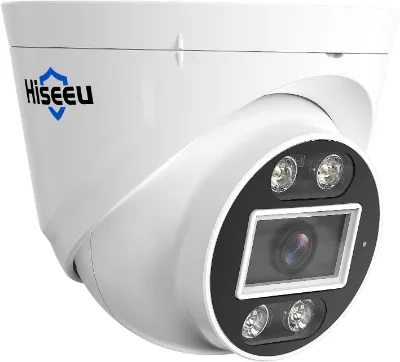 Hiseeu 5MP wired PoE dome security camera with human auto-tracking