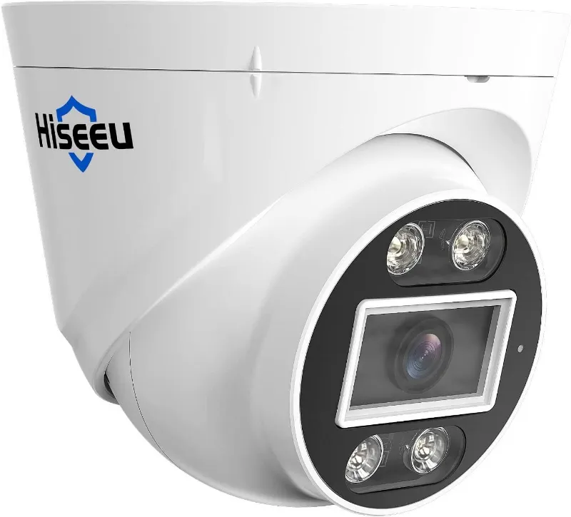 Hiseeu 5MP wired PoE dome security camera with human auto-tracking