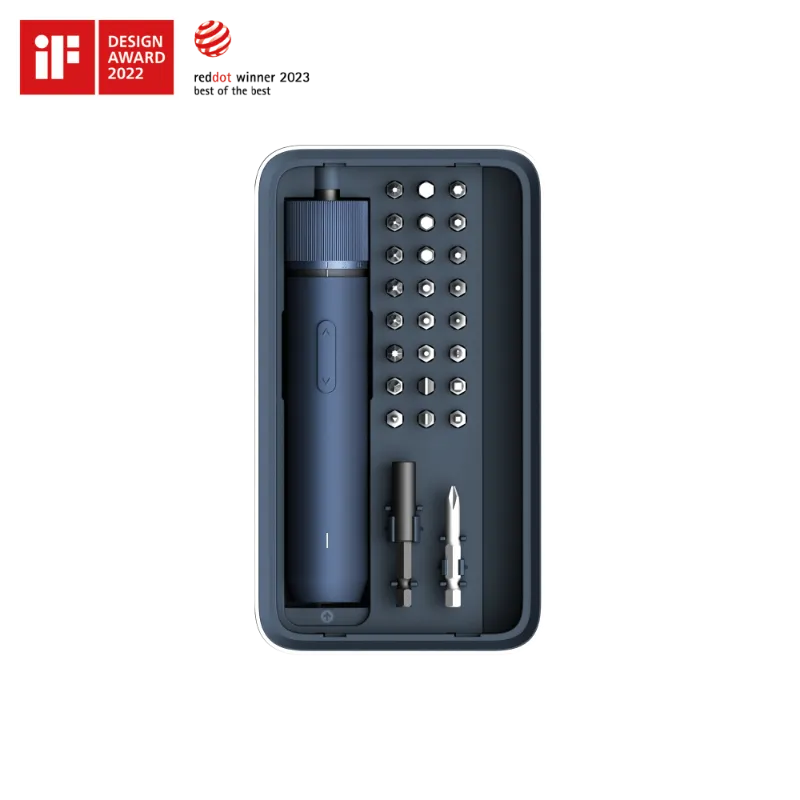 HOTO 3.6V Electric Screwdriver Kit Pro, cordless screwdriver with ring LED and storage box