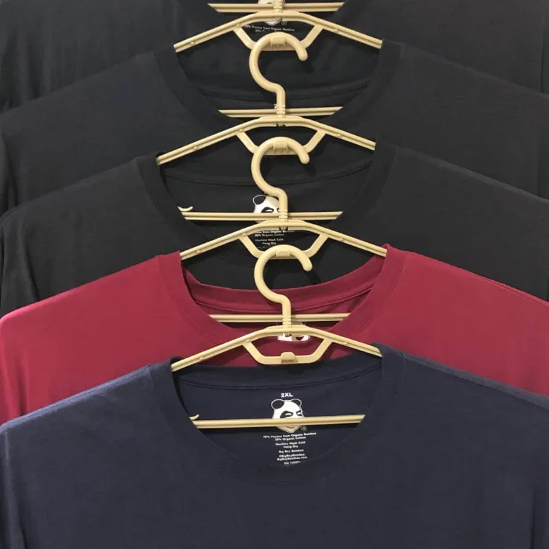 Big Boy Bamboo Individual Adjustable Heavy Duty Plastic Extra-Wide Bumpless Clothes Hangers