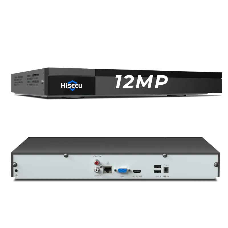 Hiseeu 32-channel 12MP PoE network video recorder for large systems
