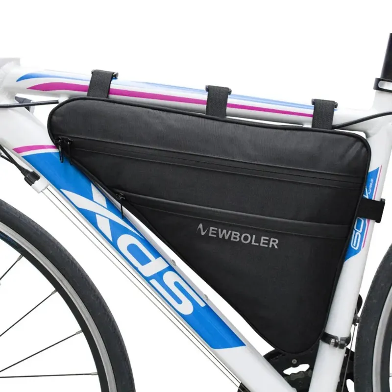 PUPU Sports Large Bicycle Triangle Frame Bag Waterproof Bike Front Tube Top Tube Bag mounted on bicycle frame