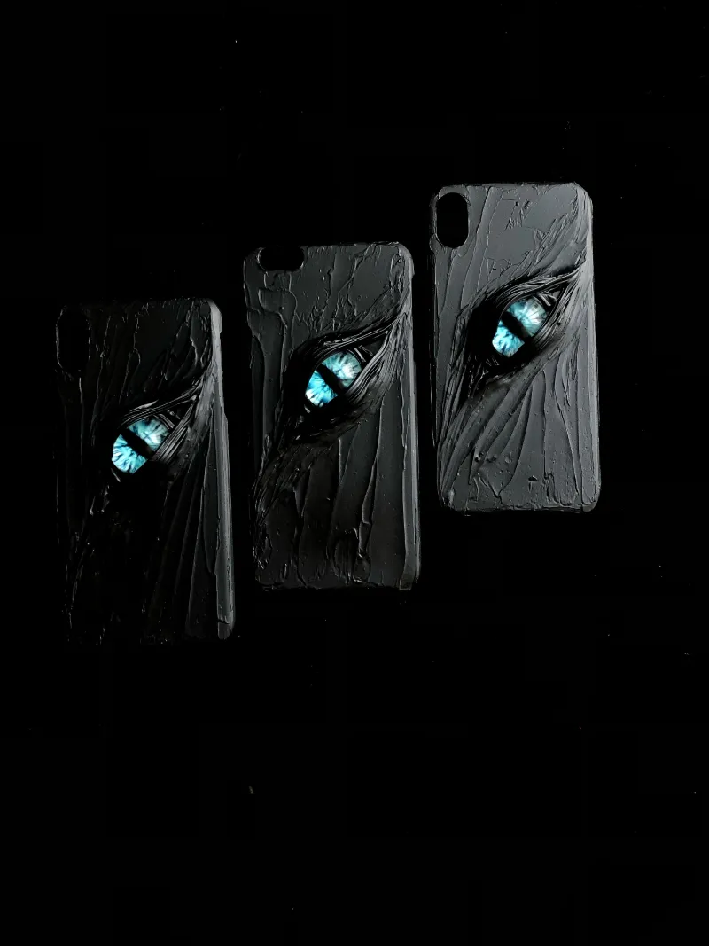 Techypop Glow in the Dark Cat Eye Handmade Designer iPhone Case