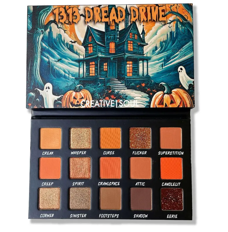 Spirit Nest 1313 Dread Drive Eyeshadow Palette with 15 neutral shades in warm tones