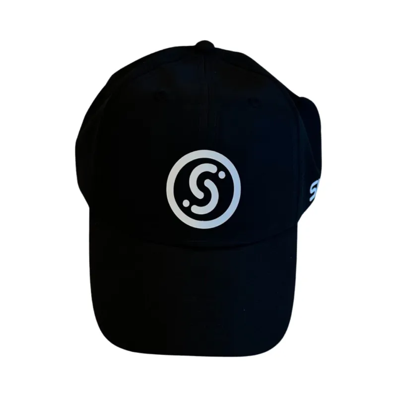 SLYCE Sport Playa Performance Cap Black, lightweight black athletic cap with grey undervisor