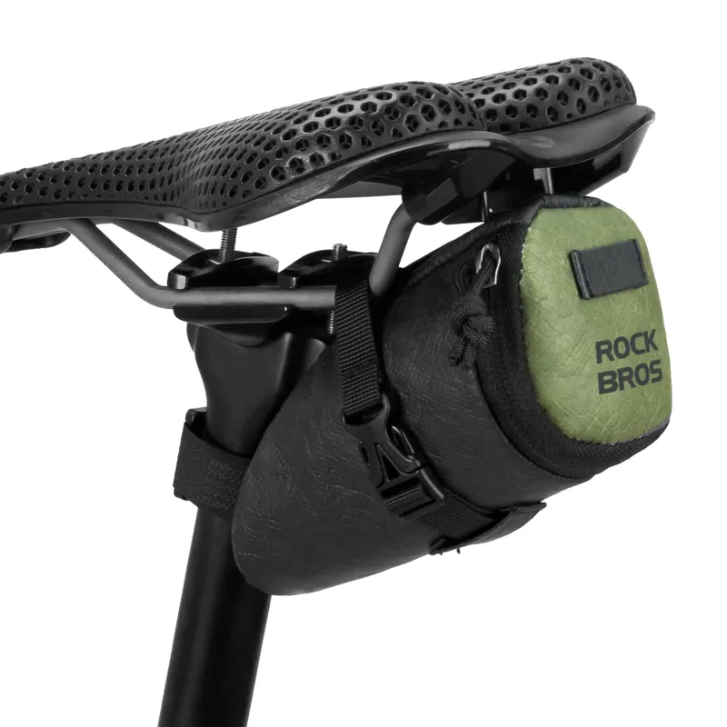 RockBros US Bike Saddle Bag 0.2L mounted under bicycle saddle with tail light mount