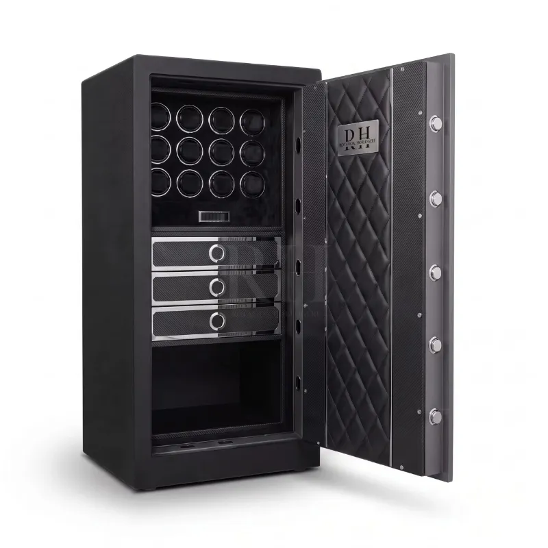 Rotation Horlogère Bellagio Pro coffre-fort avec remontoirs pour 12 montres, luxury watch safe with interior lighting