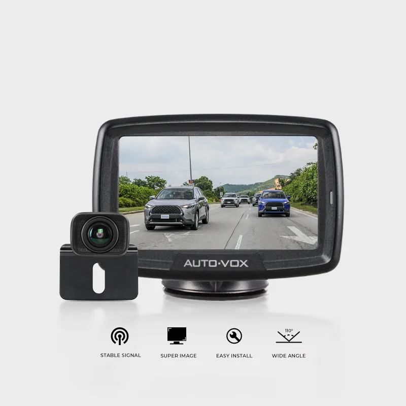AUTO-VOX CS2 480P Wireless Backup Camera for Car & Truck with 4.3 inch monitor