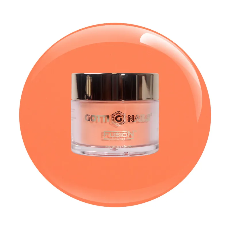 Gotti Nails #22F Fusion Powder Joyful Light creamy light orange crème dip powder in jar
