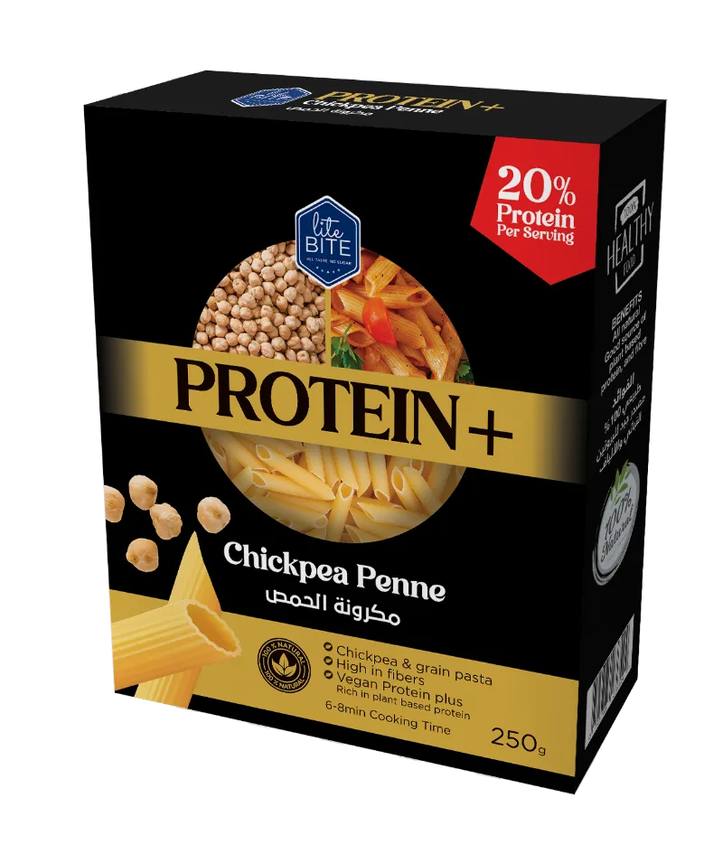 LiteBite Egypt Chickpea Protein Penne pasta in 250g package