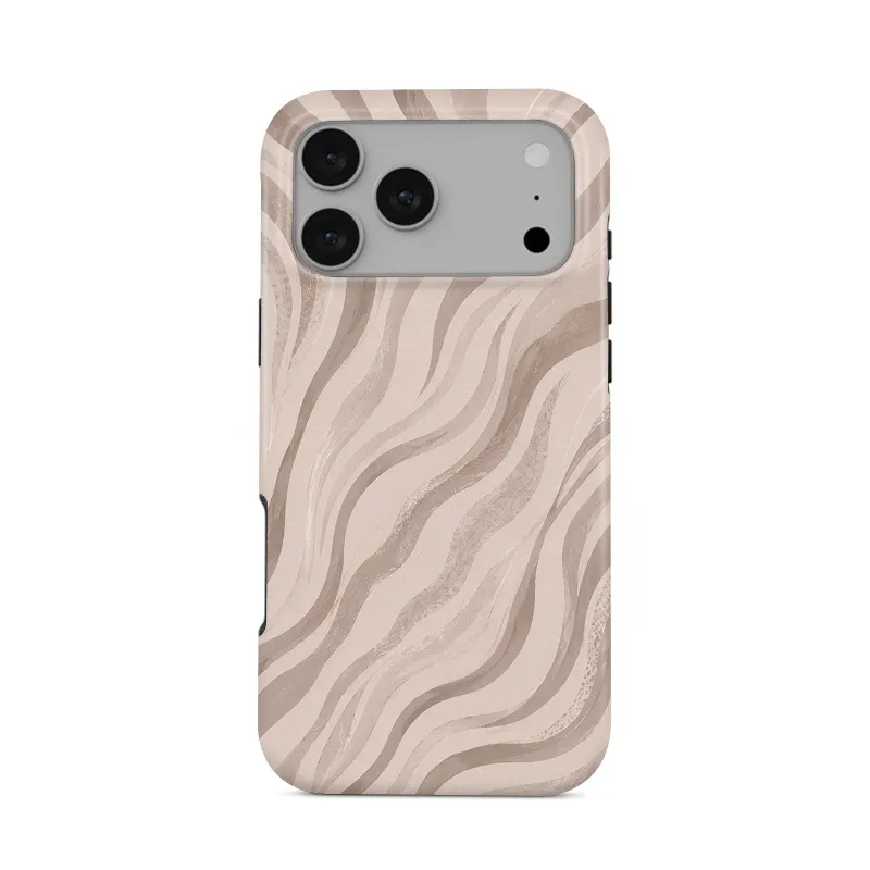 COBAK Case Dune Ripple Tough Phone Case in white background showing front and back