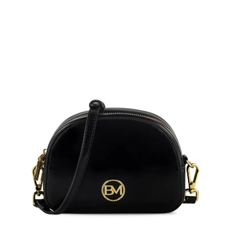 Bond & Mason The Calista Crossbody Bag (Black) product photo showing a black crossbody bag