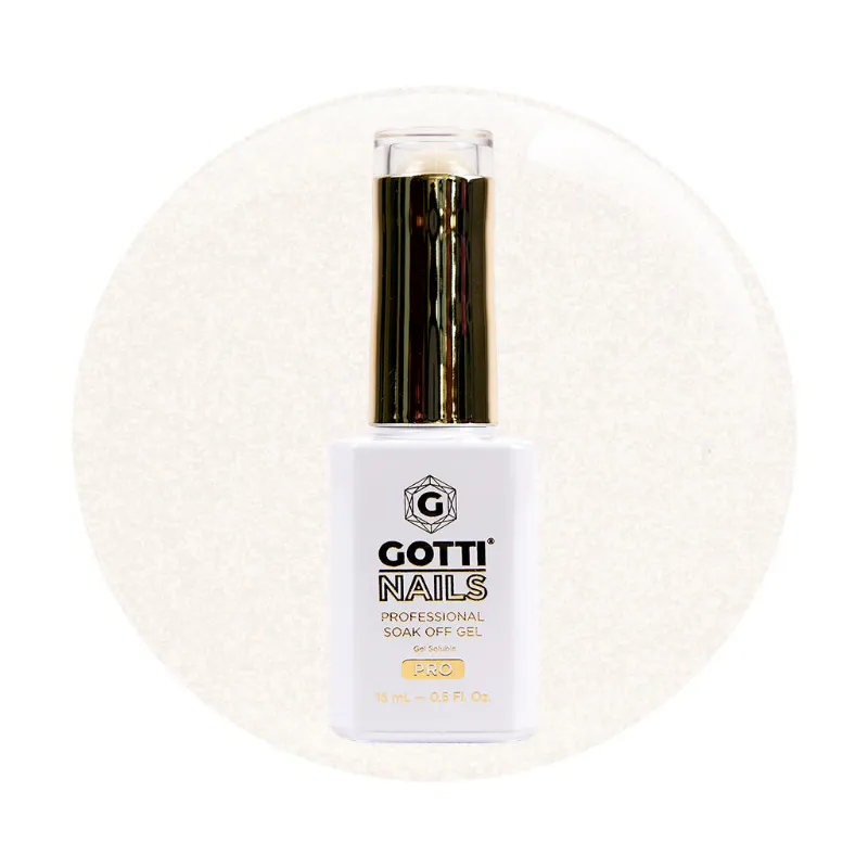 Gotti Nails #100G Gel Color Pearl In Paradise professional gel polish bottle with luminous pearl white finish