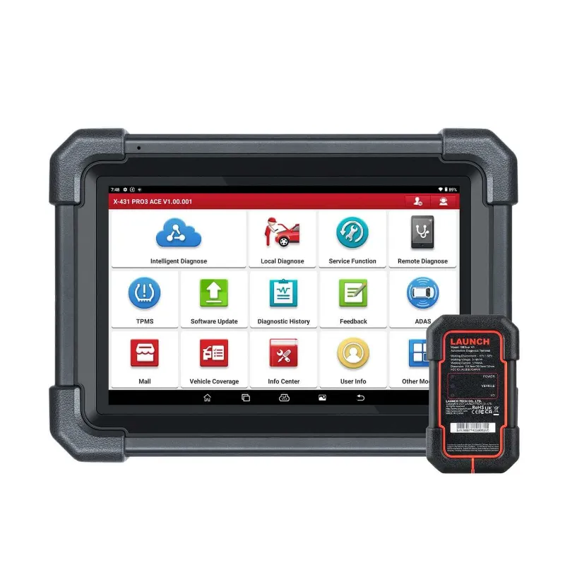 Kingbolen LAUNCH X431 PRO3 ACE diagnostic tool with screen and connector cable