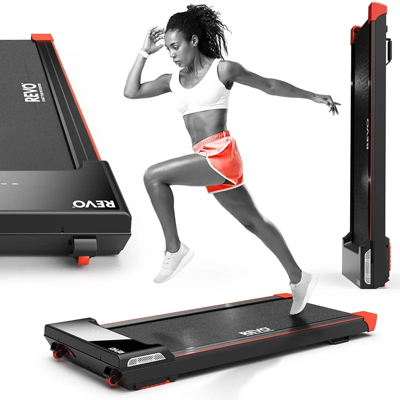Revomadic Walking Pad portable treadmill with display panel and wide track surface