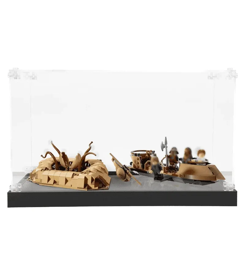 ICUANUTY Display case for LEGO Star Wars Desert Skiff & Sarlacc Pit 75396, clear acrylic construction
