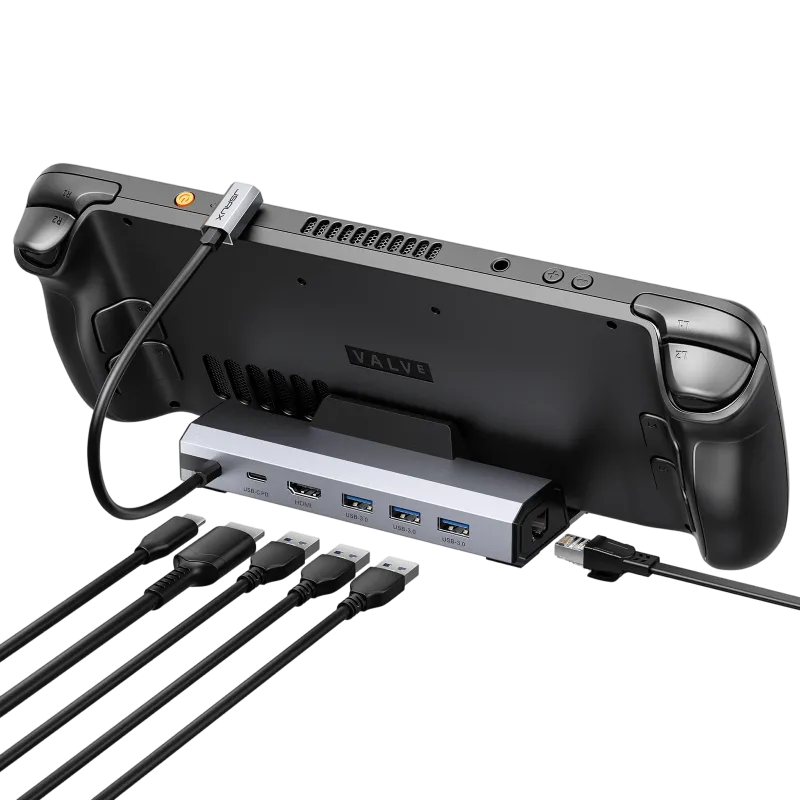 JSAUX 6-in-1 Docking Station with multiple USB 3.0 ports and HDMI connection