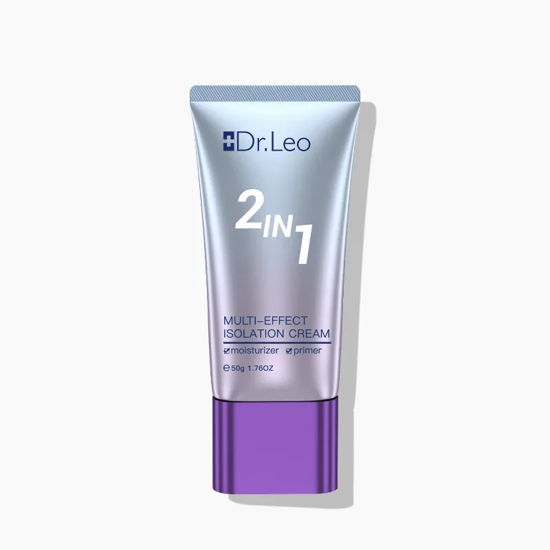 Dr Leo 2 IN 1 Multi-Effect Isolation Cream tube, moisturizer and brightening primer