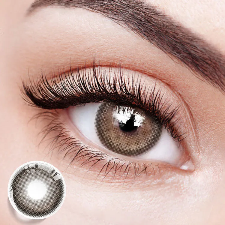 EYESFAV Eros Gray-H 6 Months colored contact lenses showing layered gray rings