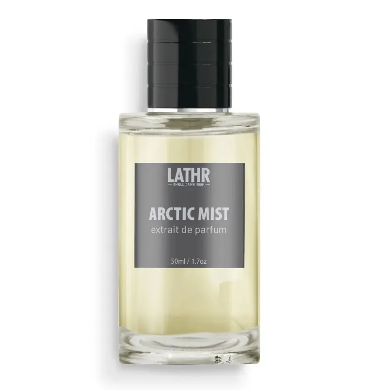LATHR Arctic Mist Extrait Cologne bottle on white background